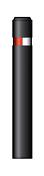 1x80 mm roter/weißer retroreflektierender Streifen