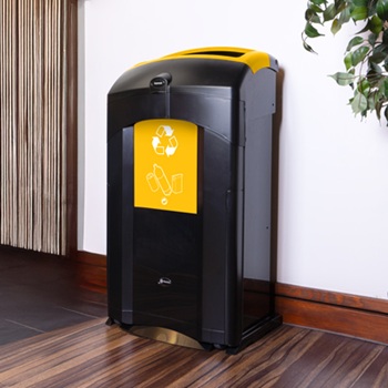 nexus 100 cup recycling in next to stairwell