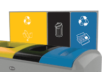 Optionales Schilderset für das Nexus® Evolution Mülltrennsystem