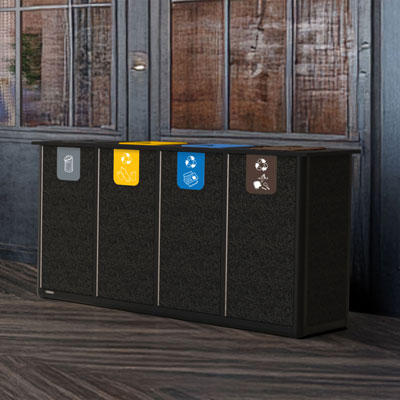 Origin™ Infinity Quad 280 Liter Recyclingstation