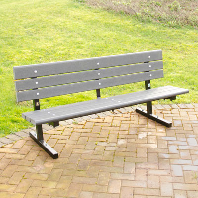 Countryside™ Sitzbank mit Rückenlehne für draußen Hergestellt aus recycelten Materialien