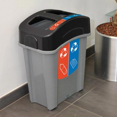 Eco Nexus® Duo 60 Recycling-Behälter für Papier/Kunststoff